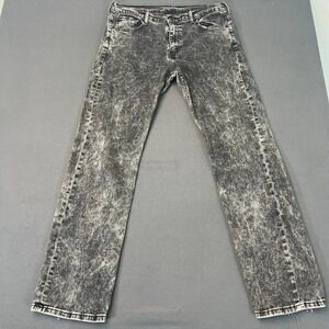 Levis Men's Size 34x36 569 Jeans Loose Straight Fit Denim Gray Grunge Skate Acid